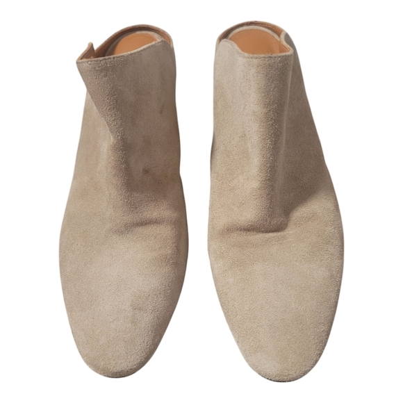 Aquatalia Elisabetta Slip-on Suede Block Heel Mule Booties - 10.5 - Tan - Picture 7 of 12